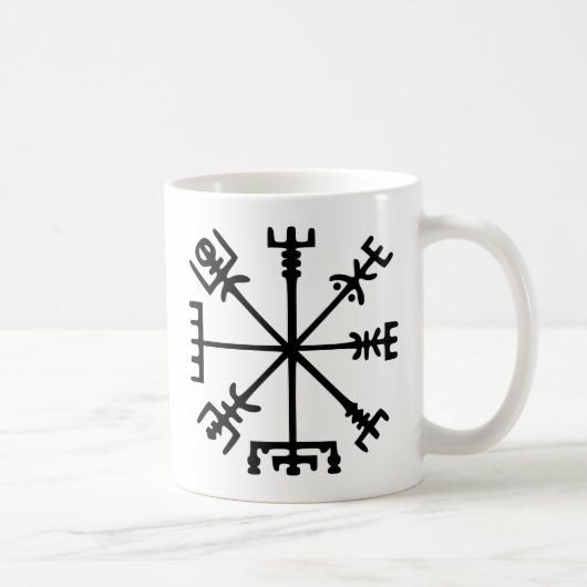 Vegvísir (Viking Compass) Koffiemok (Rechts)