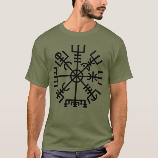 Vegvisir Viking Compass Mannen Basic T-shirt (Voorkant)