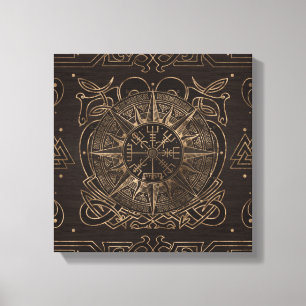 Vegvisir - Viking Compass Ornament Canvas Afdruk