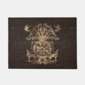 Vegvisir - Viking Compass Ornament Deurmat (Voorkant)