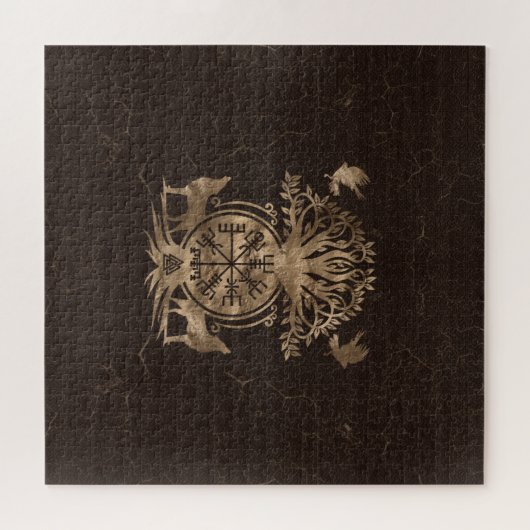 Vegvisir - Viking Compass Ornament Legpuzzel (Horizontaal)