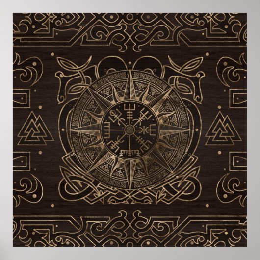 Vegvisir - Viking Compass Ornament Poster (Voorkant)