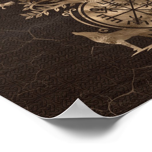 Vegvisir - Viking Compass Ornament Poster (Hoek)