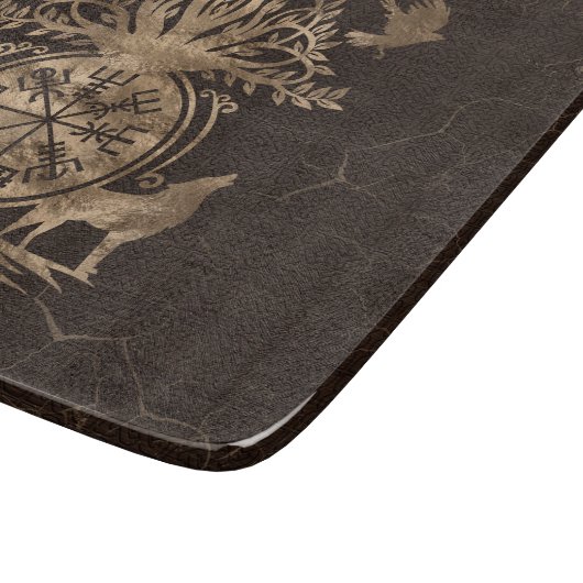 Vegvisir - Viking Compass Ornament Snijplank (Hoek)