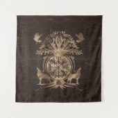 Vegvisir - Viking Compass Ornament Wandkleed (Voorkant)