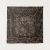 Vegvisir - Viking Compass Ornament Wandkleed (Voorkant)