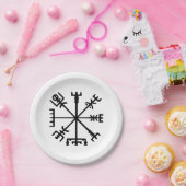 Vegvísir (Viking Compass) Papieren Bordje (Feest)