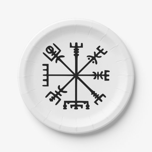 Vegvísir (Viking Compass) Papieren Bordje (Voorkant)