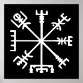 Vegvísir (Viking Compass) Poster (Voorkant)