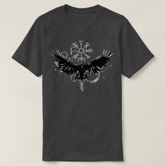 Vegvisir Viking Compass Ravens Viking T-shirt (Design voorkant)