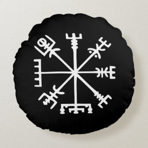 Vegvísir (Viking Compass) Rond Kussen