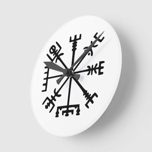 Vegvísir (Viking Compass) Ronde Klok (Hoek)