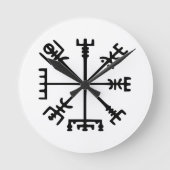 Vegvísir (Viking Compass) Ronde Klok (Voorkant)