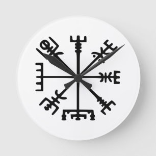 Vegvísir (Viking Compass) Ronde Klok