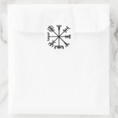 Vegvísir (Viking Compass) Ronde Sticker (Tas)