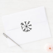 Vegvísir (Viking Compass) Ronde Sticker (Envelop)