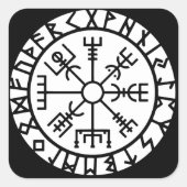 Vegvisir (Viking Compass) Round Sticker (Voorkant)