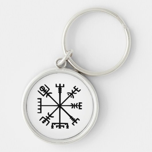 Vegvísir (Viking Compass) Sleutelhanger (Voorkant)
