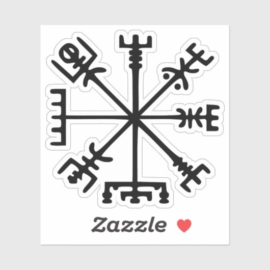 Vegvísir (Viking Compass) Sticker (Vel)