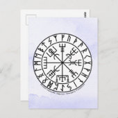 Vegvisir Viking Compass Symbol Design Briefkaart (Voorkant / Achterkant)
