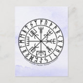 Vegvisir Viking Compass Symbol Design Briefkaart (Voorkant)