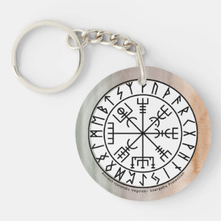 Vegvisir Viking Compass Symbol Design Sleutelhanger