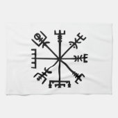 Vegvísir (Viking Compass) Theedoek (Horizontaal)