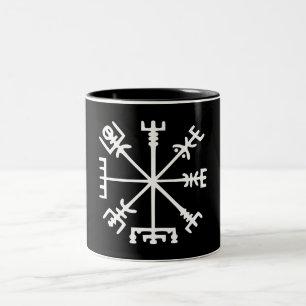Vegvísir (Viking Compass) Tweekleurige Koffiemok