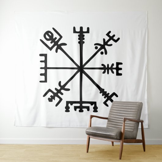 Vegvísir (Viking Compass) Wandkleed (In Situ (horizontaal))