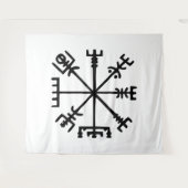 Vegvísir (Viking Compass) Wandkleed (Voorkant (horizontaal))