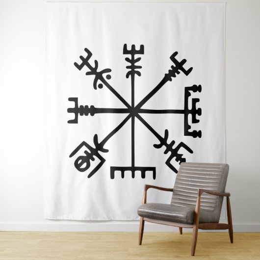 Vegvísir (Viking Compass) Wandkleed (In situ)