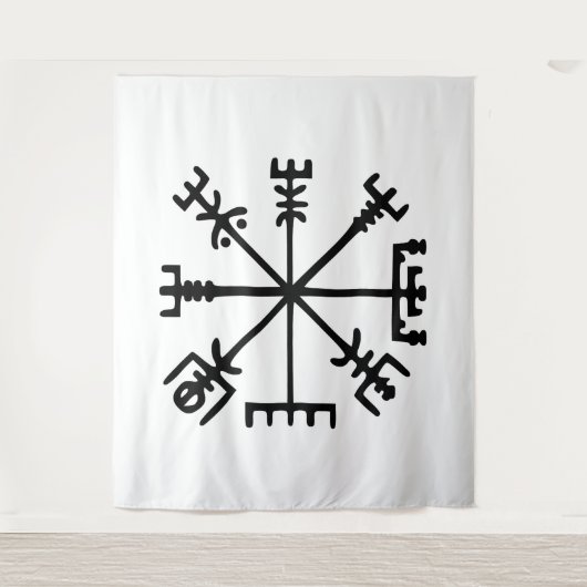 Vegvísir (Viking Compass) Wandkleed (Voorkant)