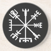 Vegvísir (Viking Compass) Zandsteen Onderzetter (Voorkant)