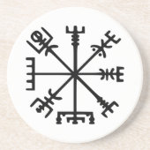 Vegvísir (Viking Compass) Zandsteen Onderzetter (Voorkant)