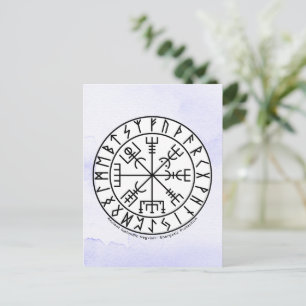 Vegvisir Viking Kompas Symbool Ontwerp Briefkaart