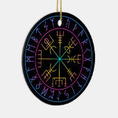 Vegvisir Viking Kompas Symbool Ontwerp Keramisch Ornament (Rechts)
