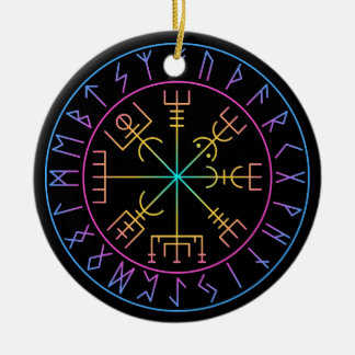 Vegvisir Viking Kompas Symbool Ontwerp Keramisch Ornament