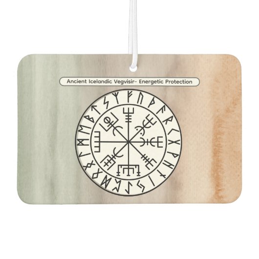 Vegvisir Viking Kompas Symbool Ontwerp Luchtverfrisser (Voorkant)