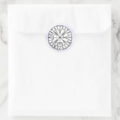 Vegvisir Viking Kompas Symbool Ontwerp Ronde Sticker (Tas)