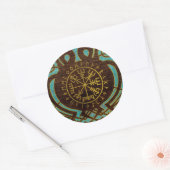 Vegvisir - Viking Navigation Compass Ronde Sticker (Envelop)