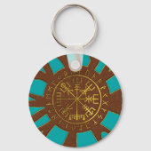 Vegvisir - Viking Navigation Compass Sleutelhanger (Voorkant)