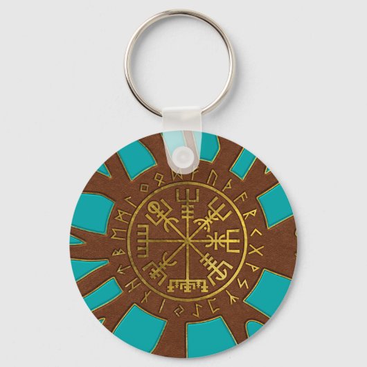 Vegvisir - Viking Navigation Compass Sleutelhanger (Voorkant)