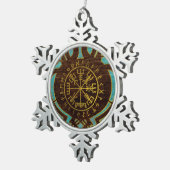 Vegvisir - Viking Navigation Compass Tin Sneeuwvlok Ornament (Rechts)