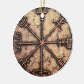 Vegvisir, Viking rune, Rune spreuk Keramisch Ornament (Links)