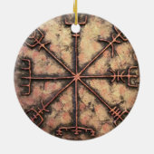 Vegvisir, Viking rune, Rune spreuk Keramisch Ornament (Achterkant)