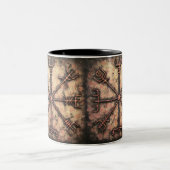Vegvisir, Viking rune, Rune spreuk Tweekleurige Koffiemok (Center)