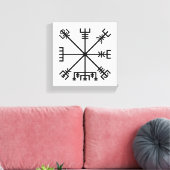Vegvisir Viking Symbol Canvas Afdruk (Insitu (Woonkamer))