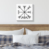 Vegvisir Viking Symbol Canvas Afdruk (Insitu (Slaapkamer))