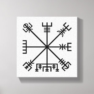 Vegvisir Viking Symbol Canvas Afdruk