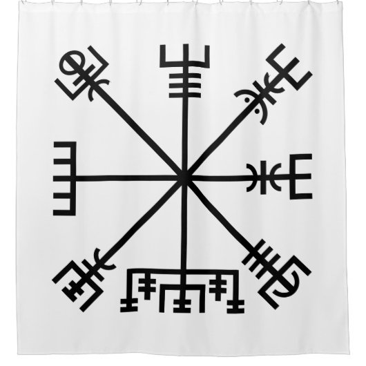 Vegvisir Viking Symbol Douchegordijn (Voorkant)